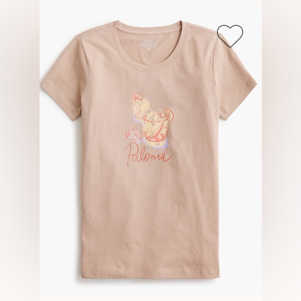 J Crew Factory Paloma Graphic T-Shirt - Tan